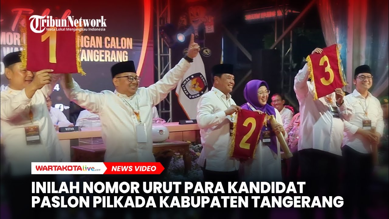Inilah Nomor Urut Para Kandidat Paslon di Pilkada Kabupaten Tangerang