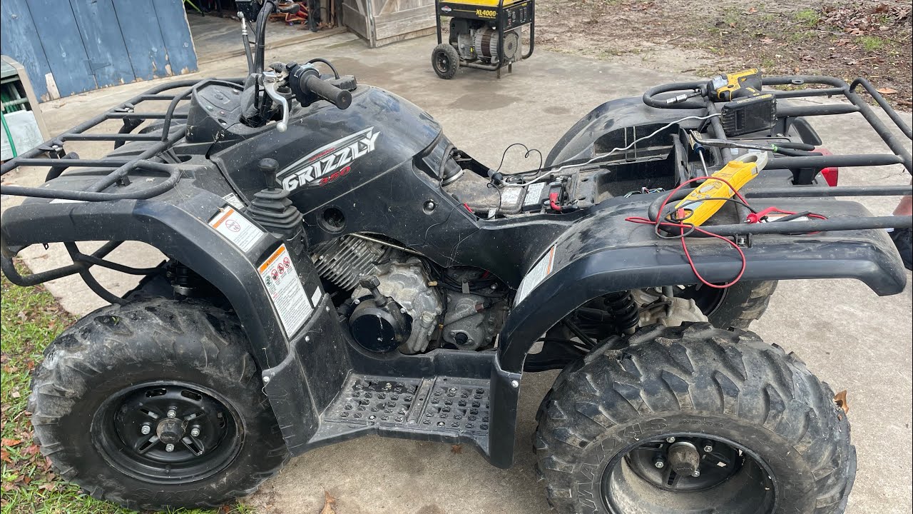 2009 Yamaha Grizzly 350 Test solenoid, battery, starter