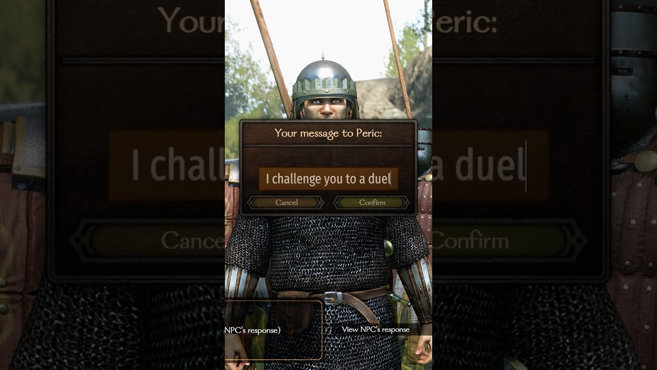 Challenging Lords to duels with the AI Diplomacy mod #mountandbladebannerlord #gaming #pc #fyp