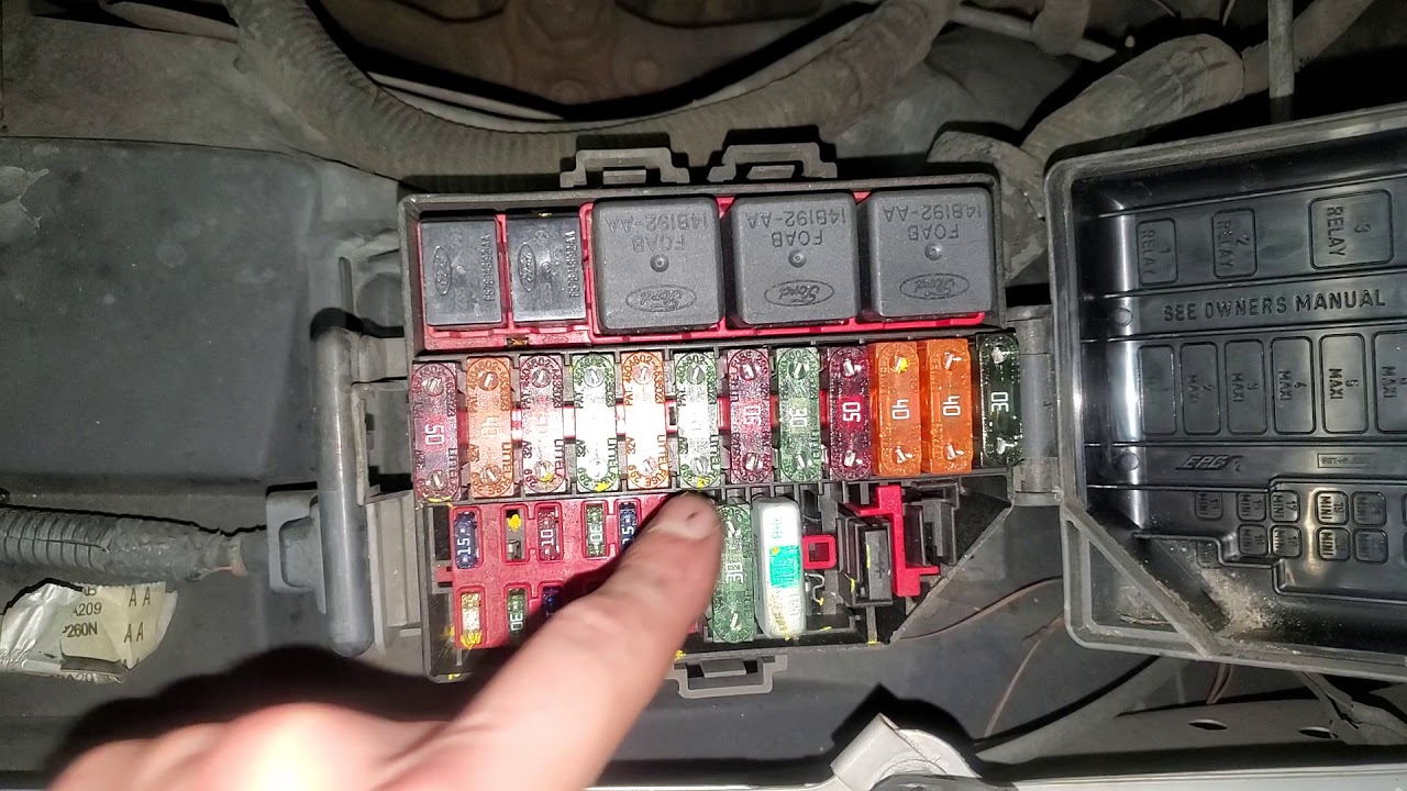 2000 Town Car Starter Relay, Fuel Pump Relay