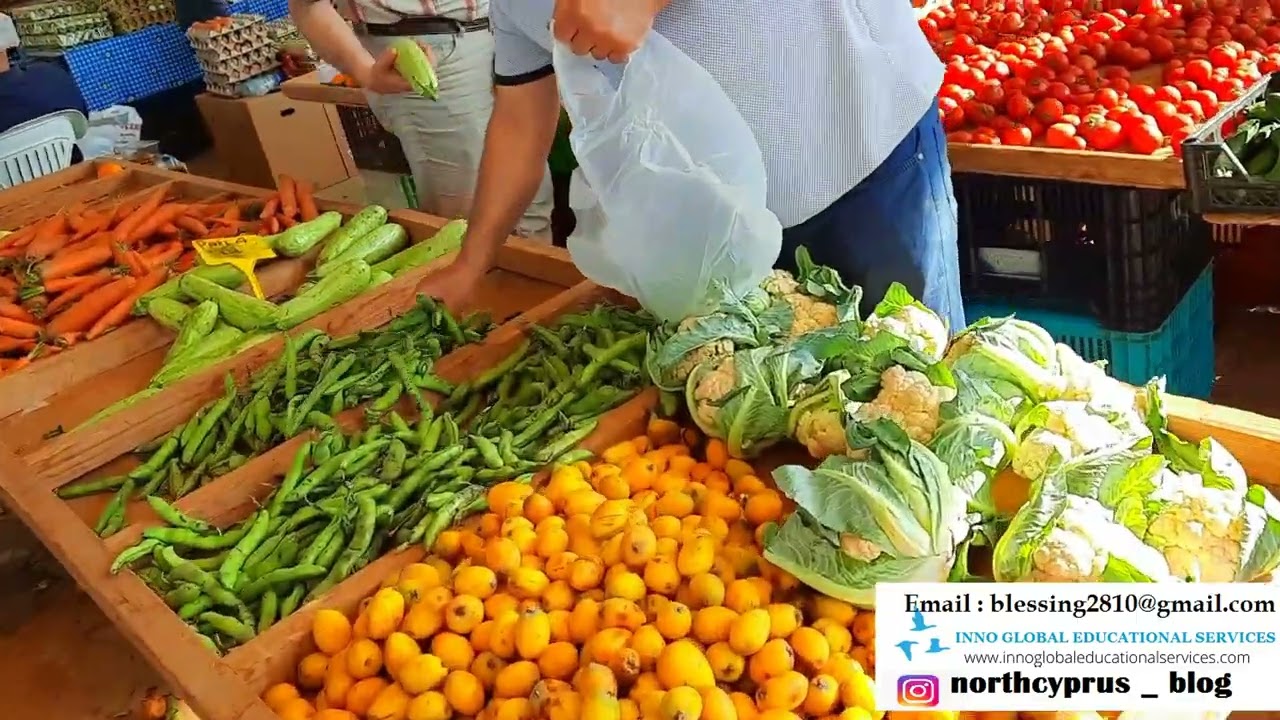 COST OF FOOD STUFFS IN NORTH CYPRUS FARMERS MARKET 2022
