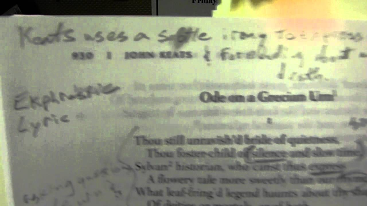 John Keats, Close Reading of Ode on a Grecian Urn