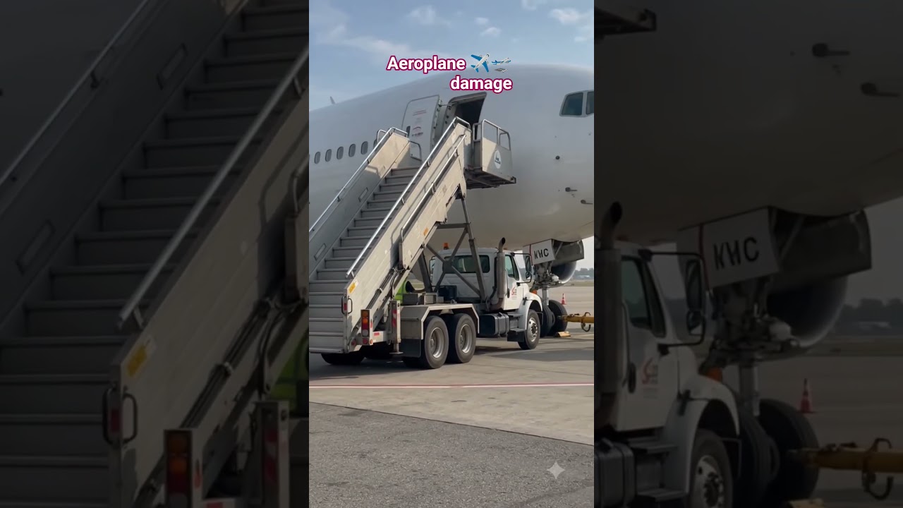Aeroplane ✈️🛫 damage #youtubeshorts #airplane #shortvideo #viralvideo #damage #accident #airport