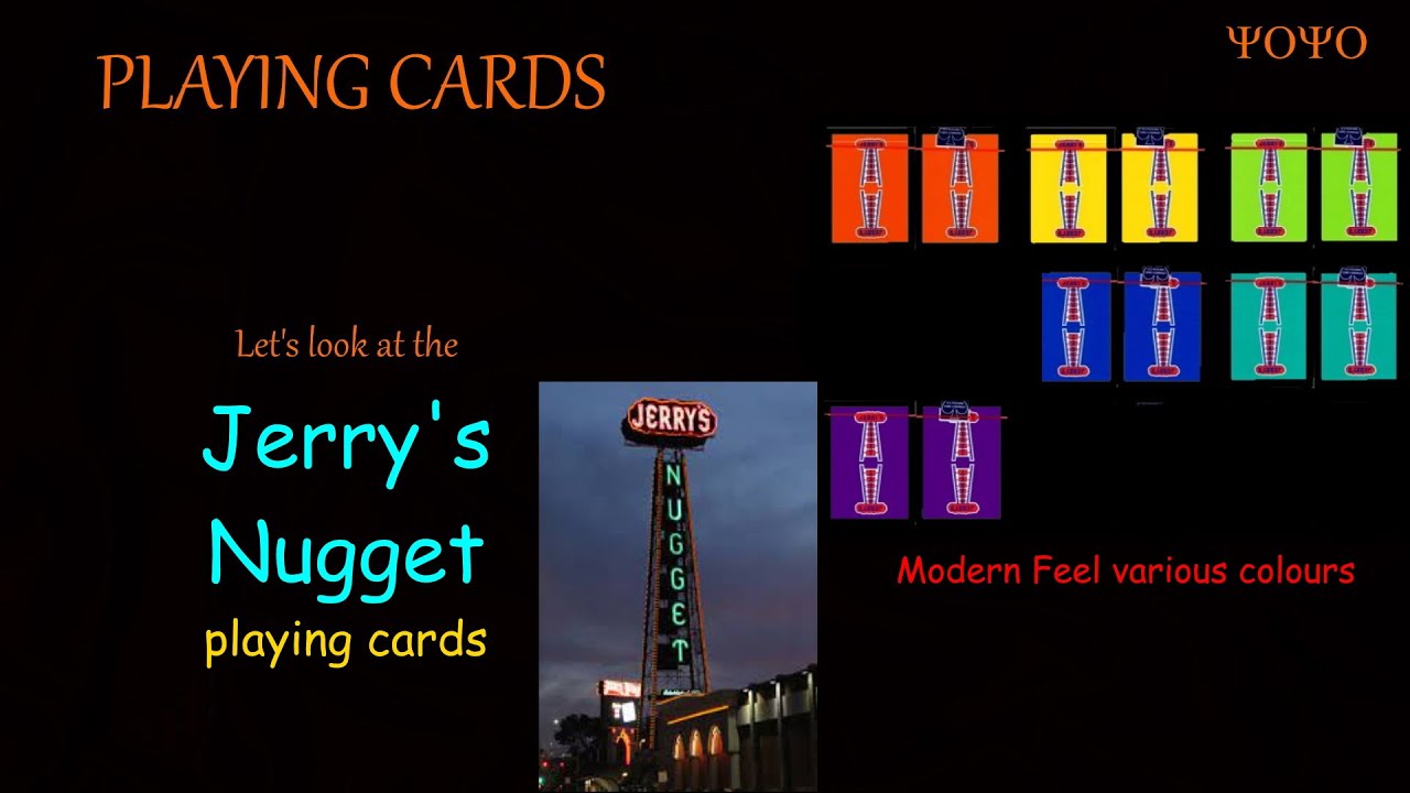 PLAYING CARDS - Let's look at the Jerry's Nugget modern feel decks in various colours