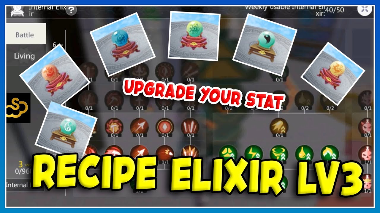 Recipe Elixir Lvl.3 - Skill Passive Up Stat | Utopia: ORIGIN