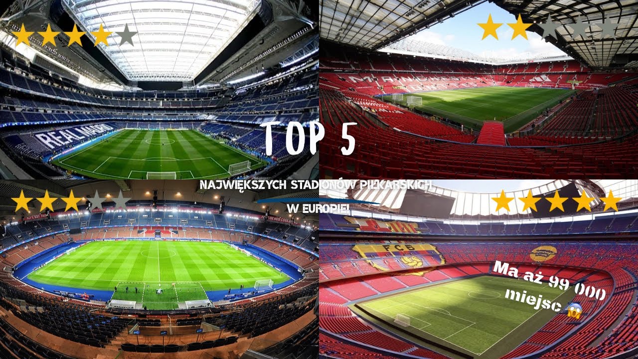 TOP 10 Największych Stadionów piłkarskich w Europie