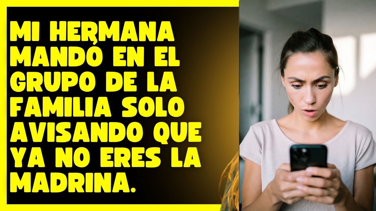 Mi hermana mandó en el grupo de la familia solo avisando que ya no eres la madrina. Encontré a