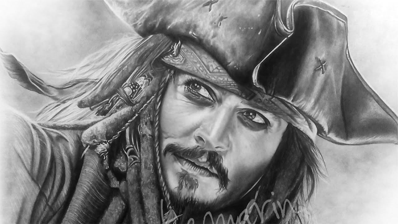 Retrato a lápiz de JACK SPARROW   |   RetratoSpeed - Pau Negrete Marín