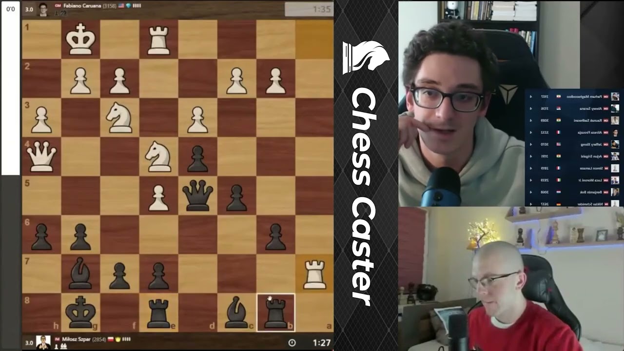 CRAZY GAME! Fabiano Caruana vs IM Miłosz Szpar | Titled Tuesday