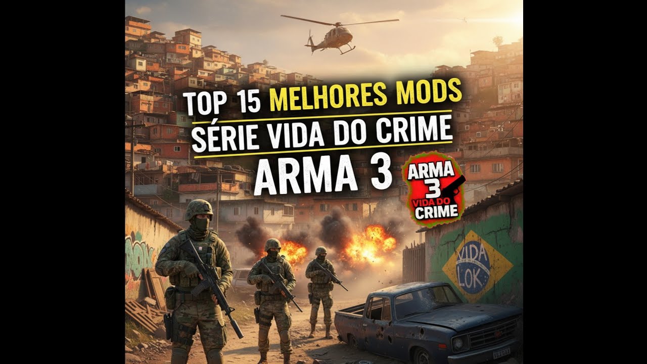 ✨️TOP 15 MELHORES MODS✨️ PRA DEIXAR SEU ARMA 3 ESTILO FAVELA RJ MAIS REALISTA E IMERSIVO.