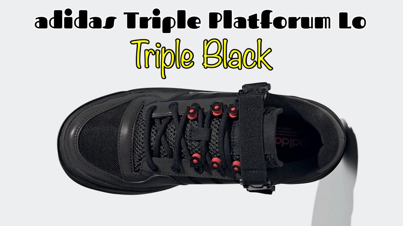 TRIPLE BLACK 2022 adidas Triple Platforum Lo