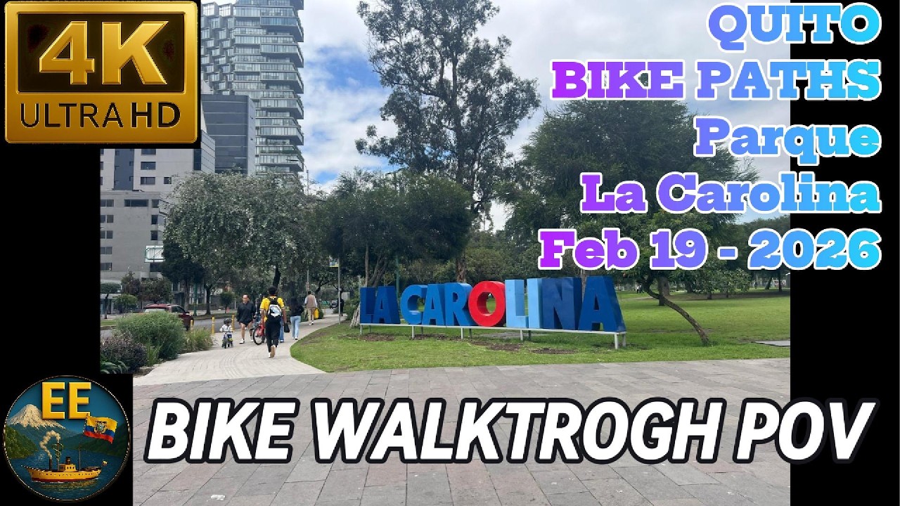 New Bike Paths in Parque La Carolina (Quito) 🚴‍♂️🌿 | POV 4K60 | Speed 2X