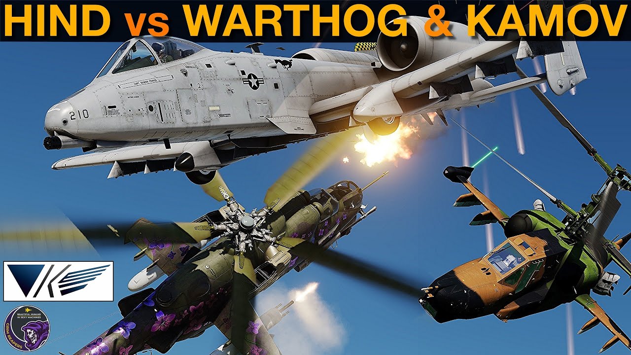Mi-24 Hind vs A-10 Warthog & Ka-50 Kamov: Dogfight | DCS WORLD