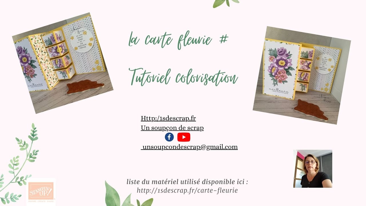 La carte fleurie - Live FB - tutoriel colorisation feutres alcool