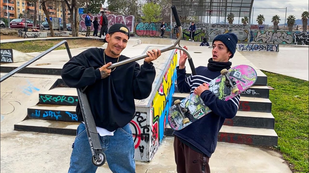 GAME of SKATE/SCOOTER!! (TONI vs JORDAN)