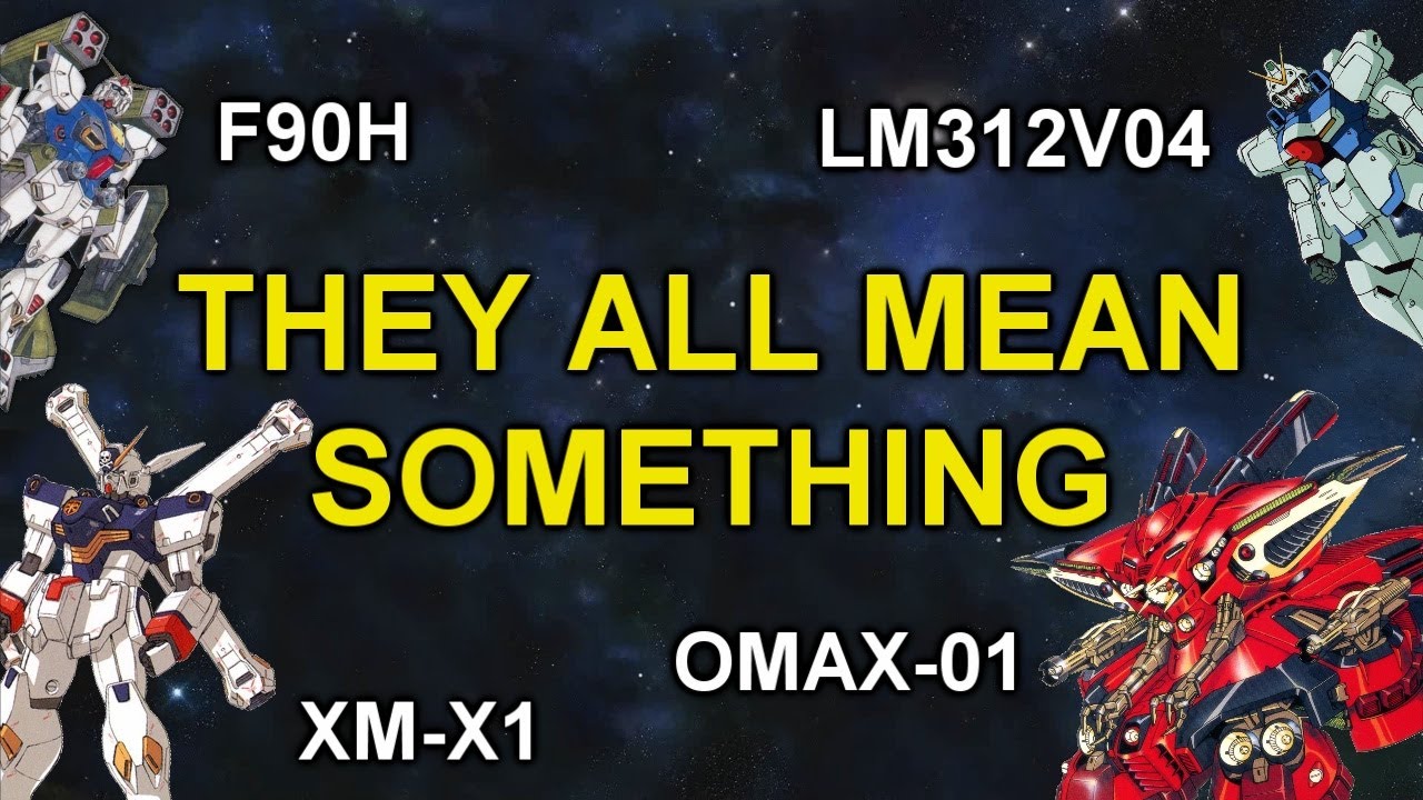What Do Mobile Suit Model Numbers Mean? (Part 2/?) [Question of the Week]
