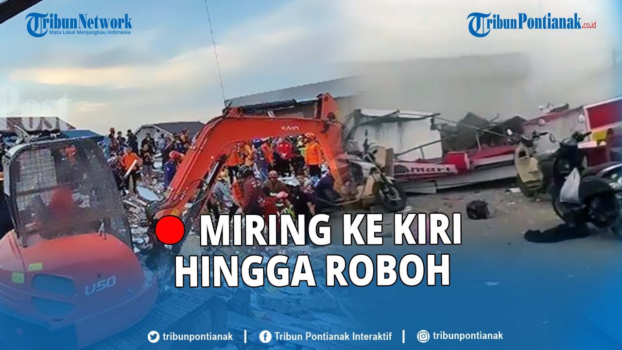 Saksi Mengira Ada Pesawat Jatuh Sebabkan Alfamart Gambut Roboh