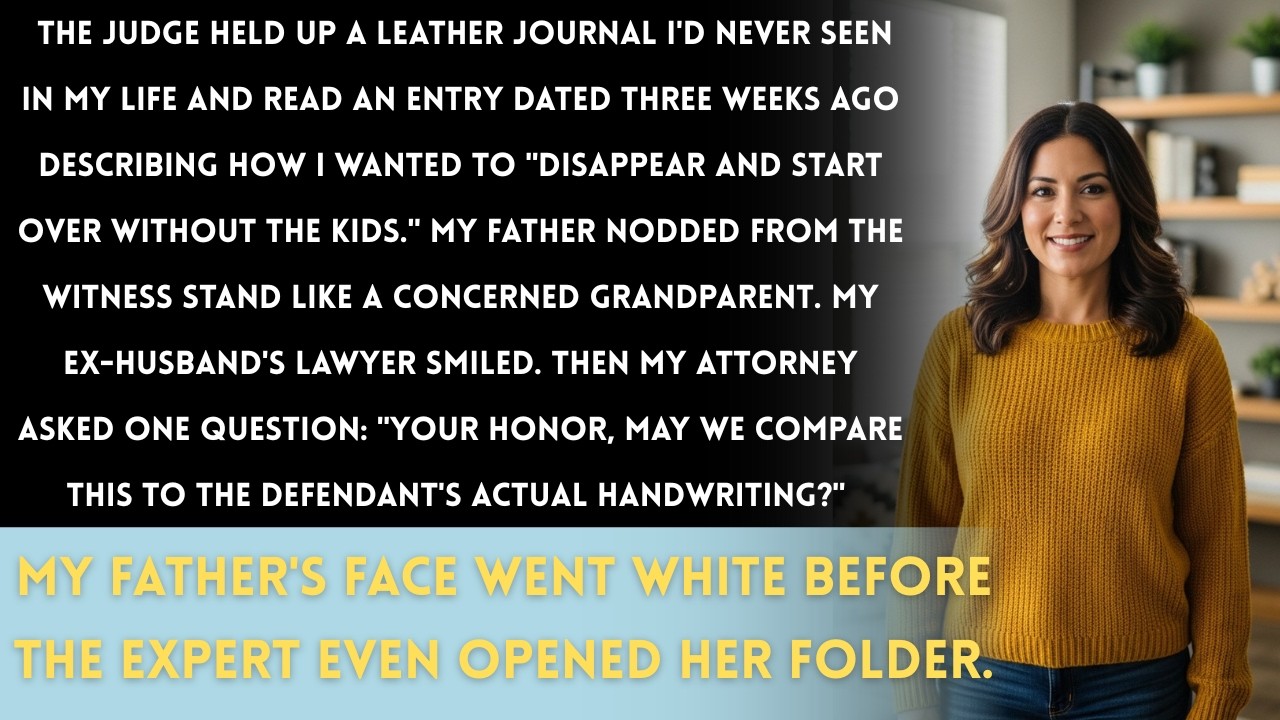 “My father testified with a diary I never wrote—one look from the handwriting expert said it all.”