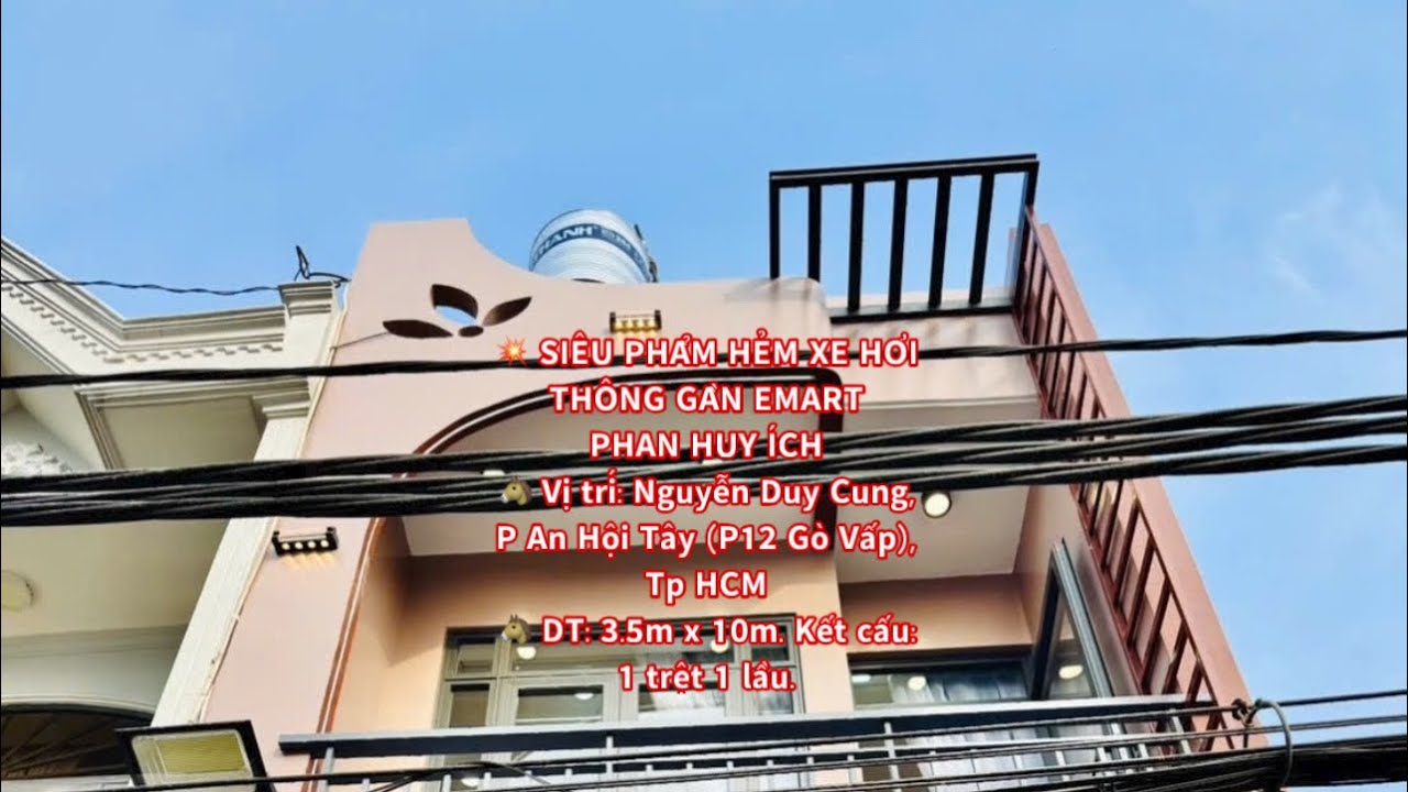 💥 SIÊU PHẨM HẺM XE HƠI THÔNG GẦN EMART PHAN HUY ÍCH #trend #edms #home #realestate #villa #quan10 