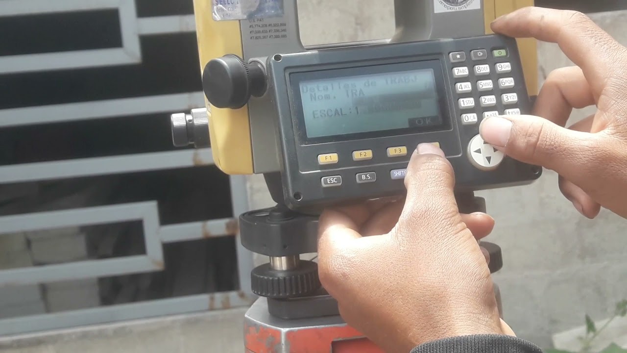 TOPCON ES 105 manejo de estacion total