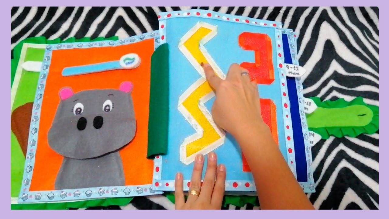 Libro sensorial para niños y niñas de 6 meses a 3 años [ Texturas, animales, números, motricidad ]
