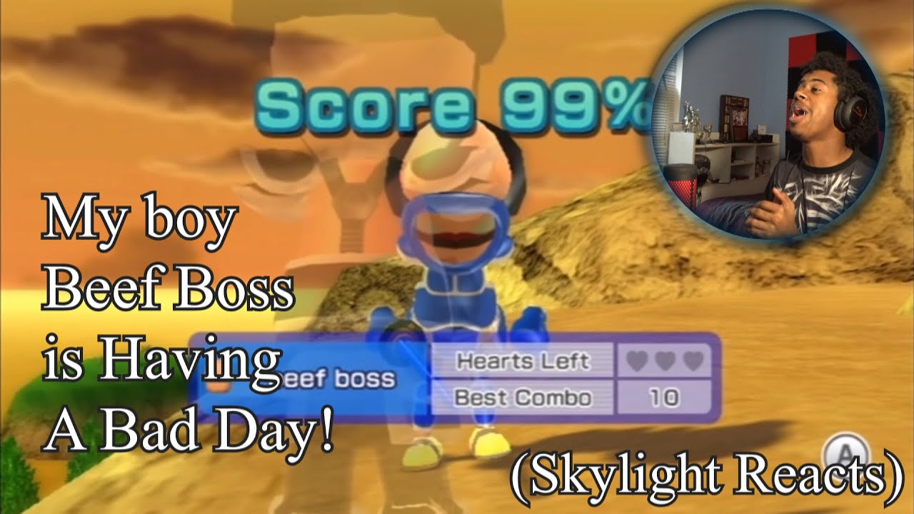 Dude Got Tossed | Beef Boss Destroys Miis Then Gets Destroyed Wii Sports Resort | (Skylight Reacts)