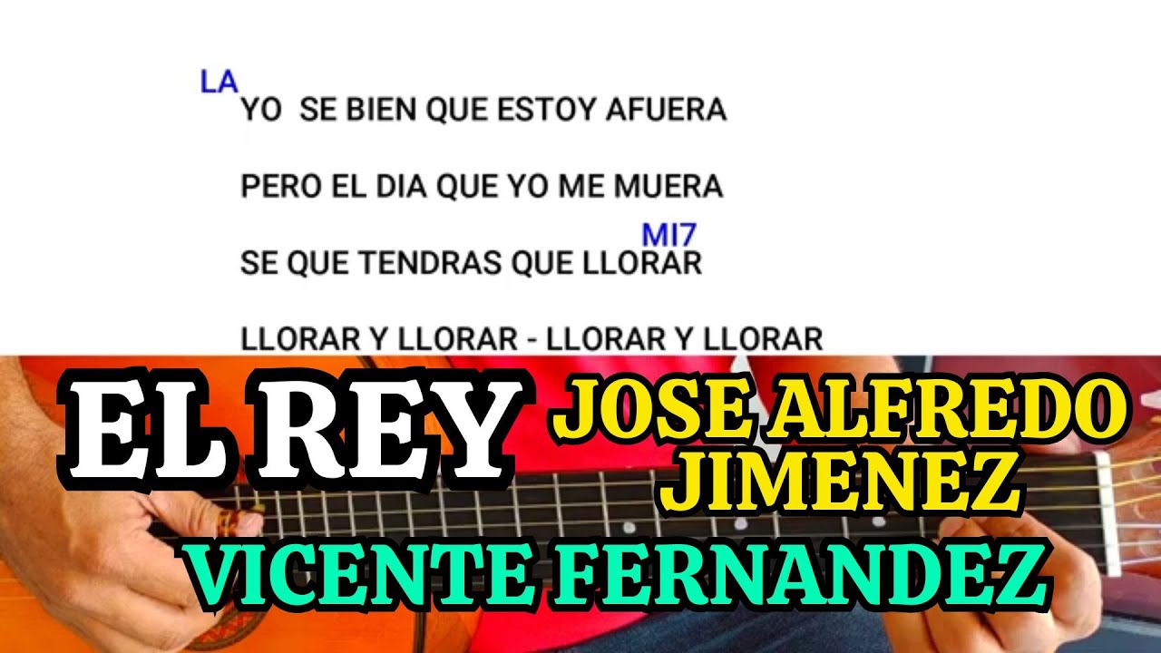 como tocar el rey en guitarra - José Alfredo Jiménez - Vicente Fernández- guitarra en 10 minutos