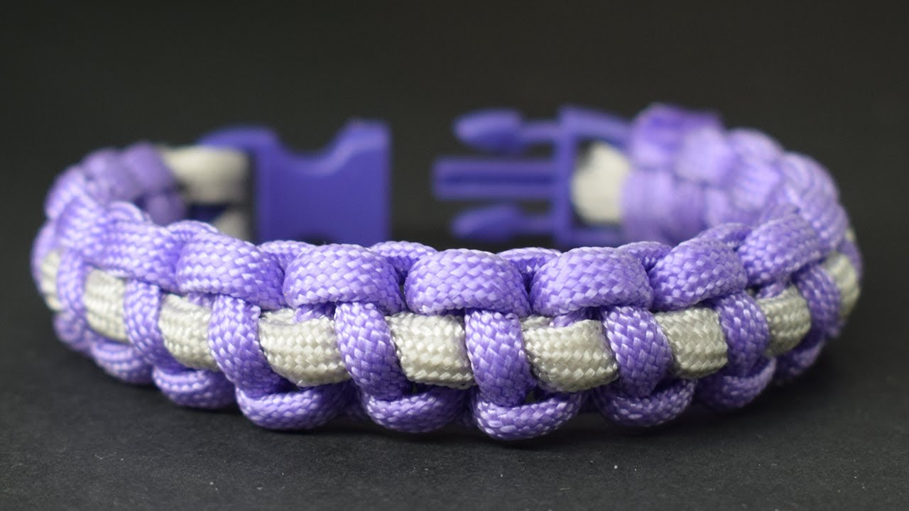 Cómo hacer una pulsera paracord cobra dos colores