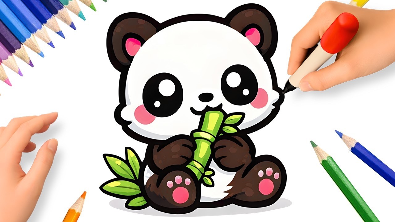 HOW TO DRAW A CUTE PANDA 🐼