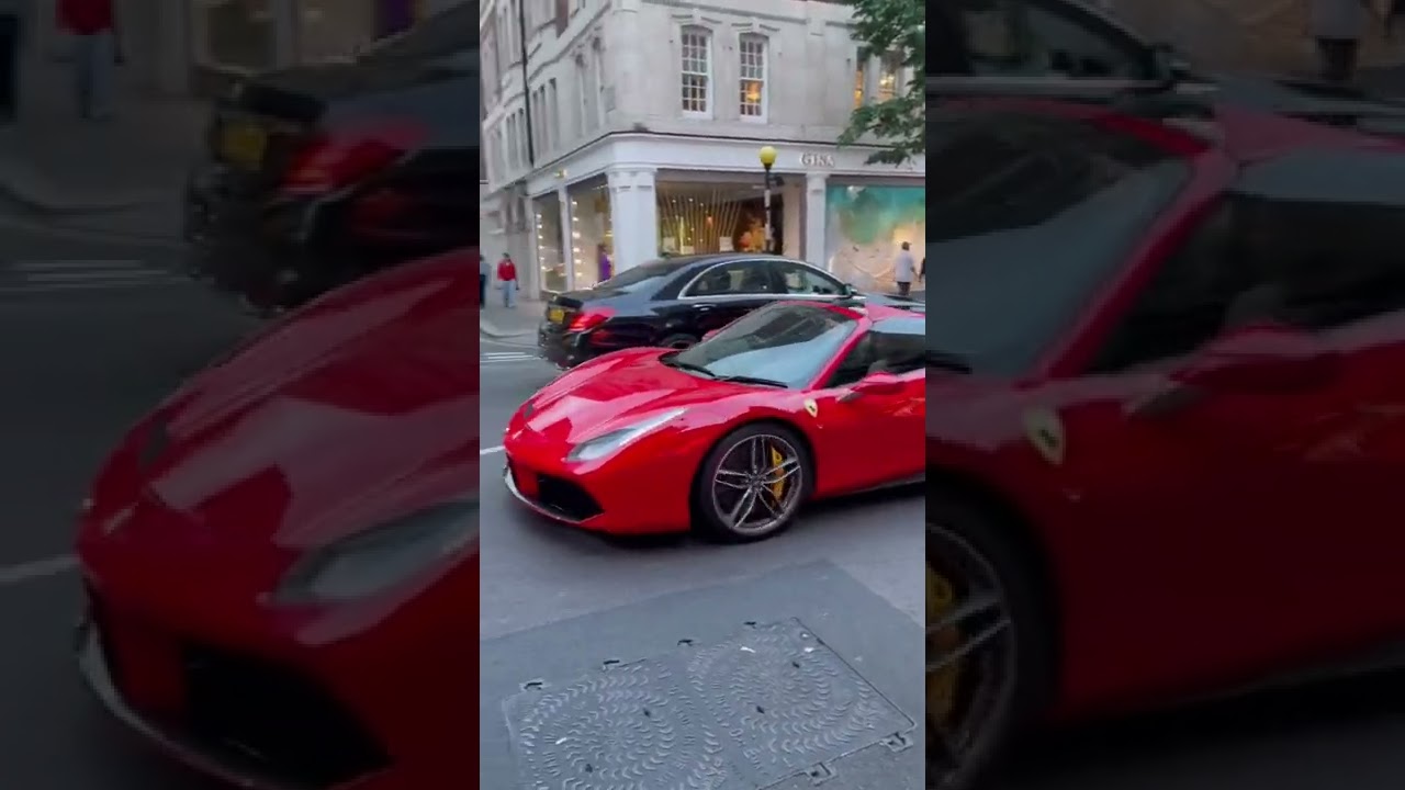 Two Ferraris in London #shorts #supercars #london #viral #luxurycars #luxury #ferrari #carspotting