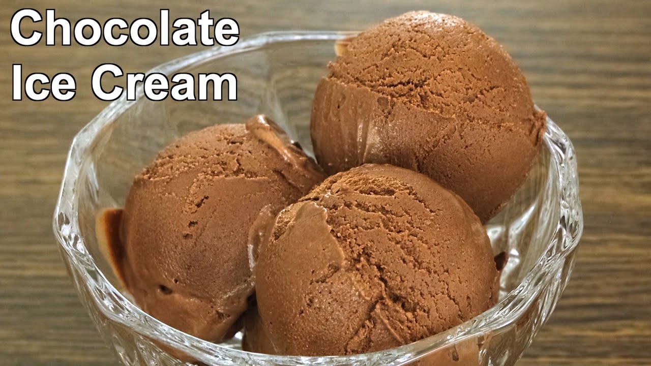 3 Ingredients Chocolate Ice Cream Recipe at Home
