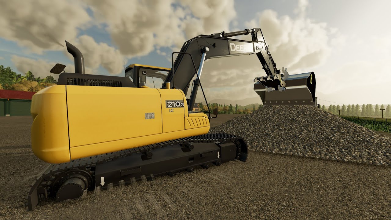 NEW JOHN DEERE 210G EXCAVATOR MOD / FARMING SIMULATOR 22