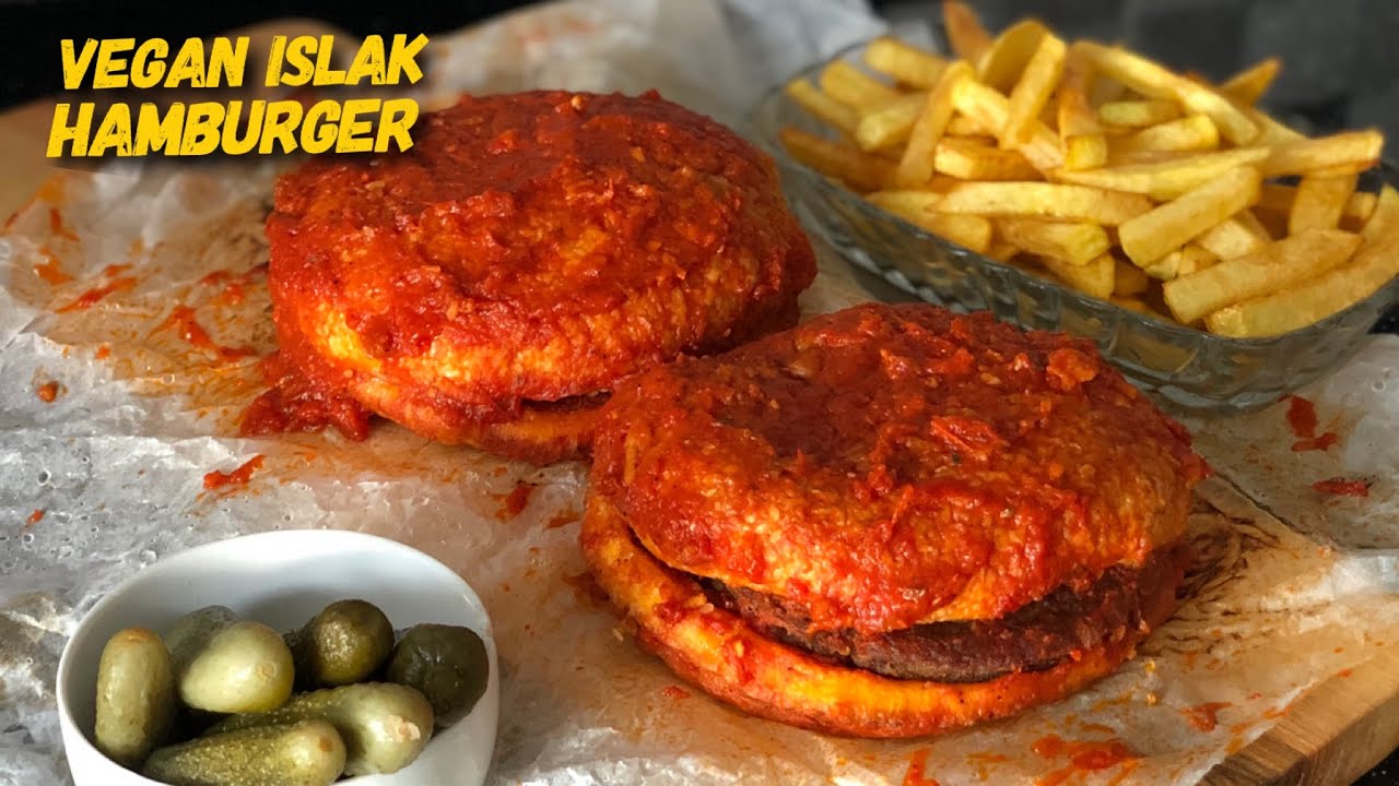 EV YAPIMI EFSANE VEGAN ISLAK HAMBURER TARİFİ 🍔