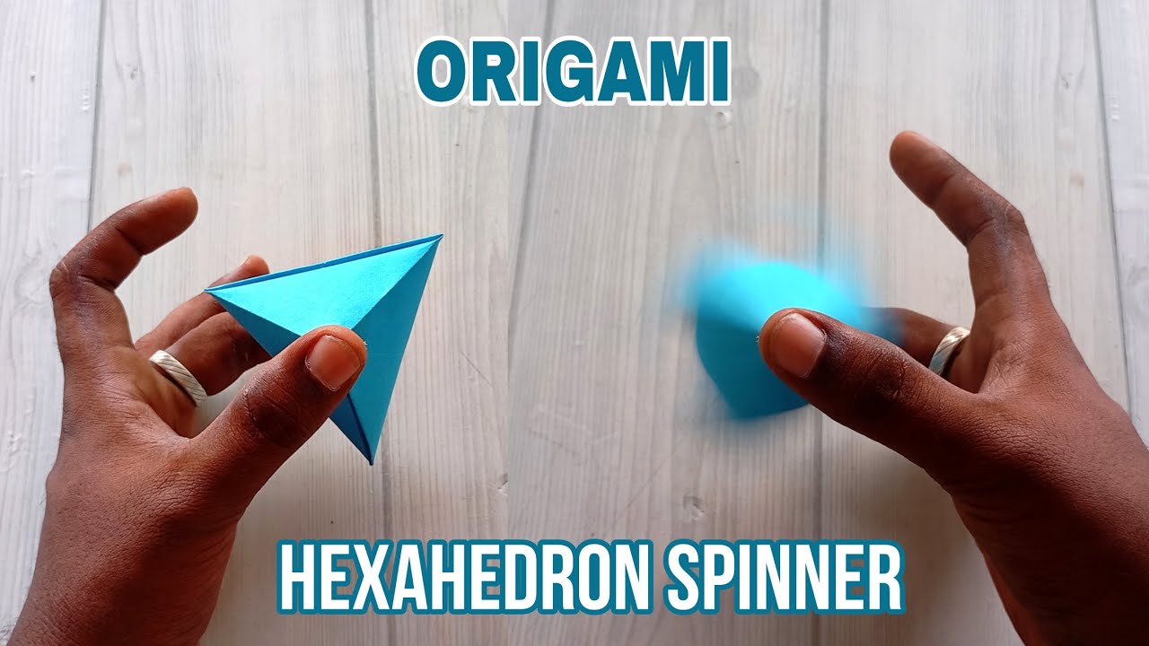 HEXAHEDRON SPINNER ORIGAMI TUTORIAL| HOW TO MAKE PAPER SPINNER CRAFT| STEP BY STEP FOLDING