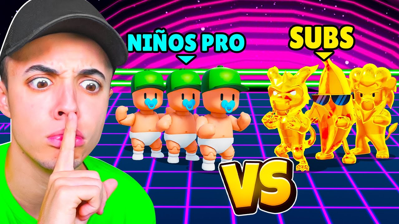 Enfrenté NIÑOS PRO vs SUSCRIPTORES en Stumble Guys!