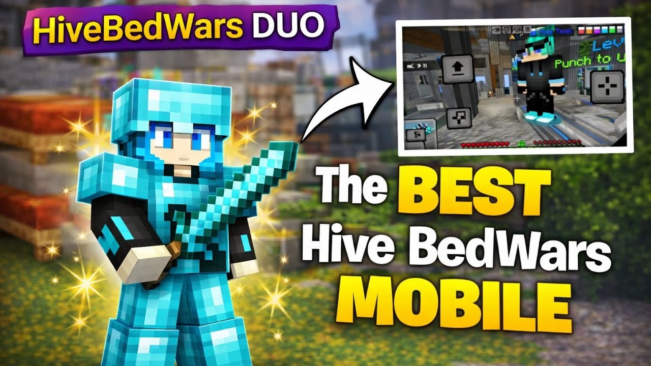 THE BEST HIVE BEDWARS DUO MOBILE GAMEPLAY 😈 ( Funny Gameplay 😂 ) In ( Hindi) 