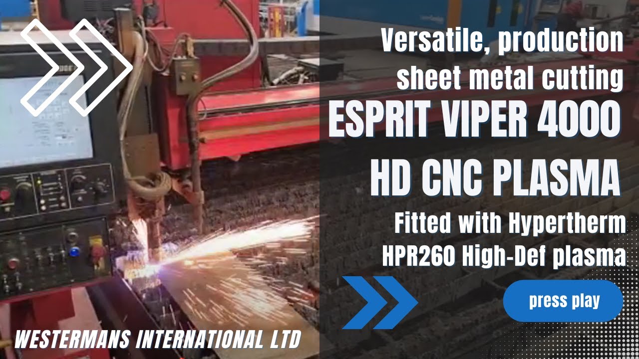 Esprit Automation Viper 4000 - High Definition Plasma Cutting Test