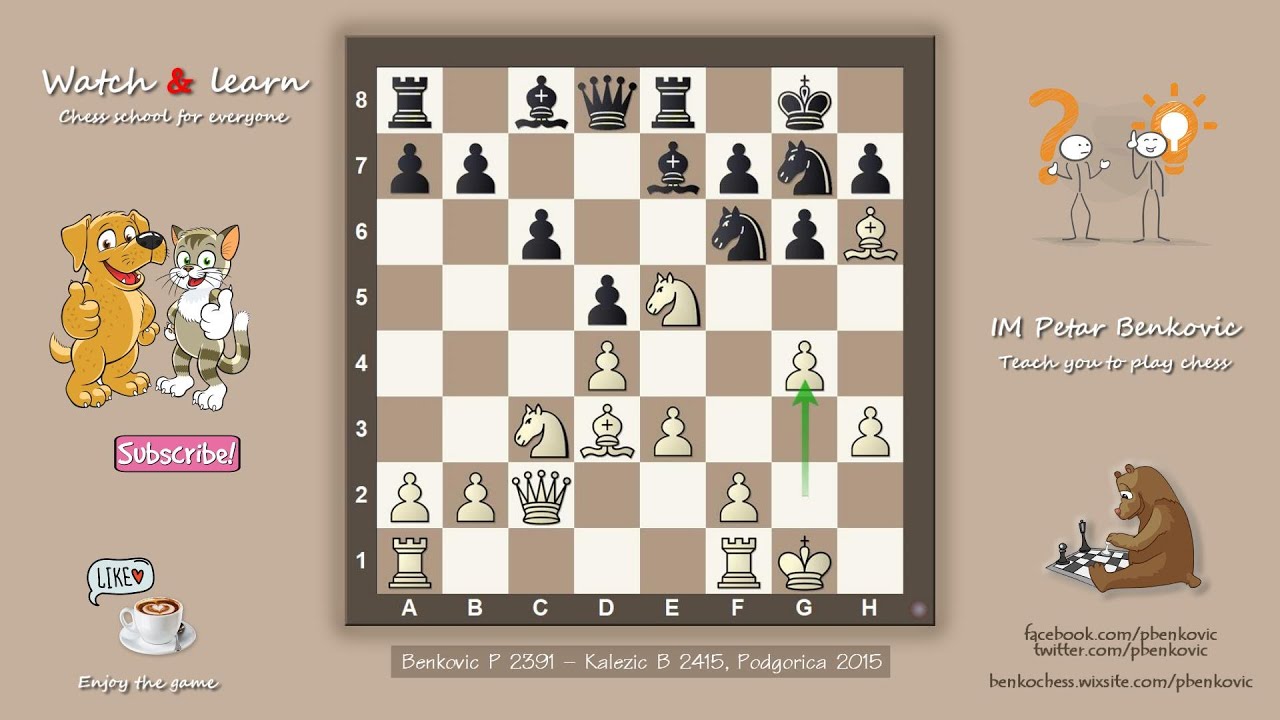 Benkovic Petar vs Kalezic Blazo, Podgorica 2015 | Middlegame | Attacking plan for white