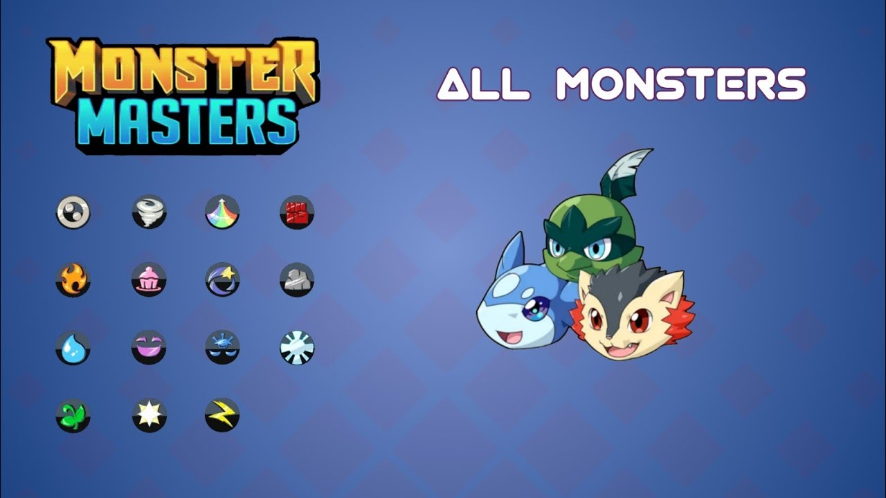 All Monsters in MONSTER MASTERS