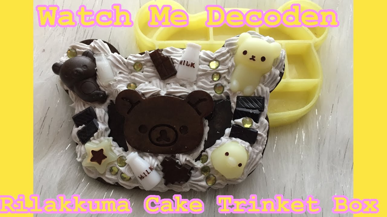 WATCH ME DECODEN: RILAKKUMA PURIN/CASTELLA THEMED TRINKET BOX!| Craftmas 7| RaineyDayCraftz