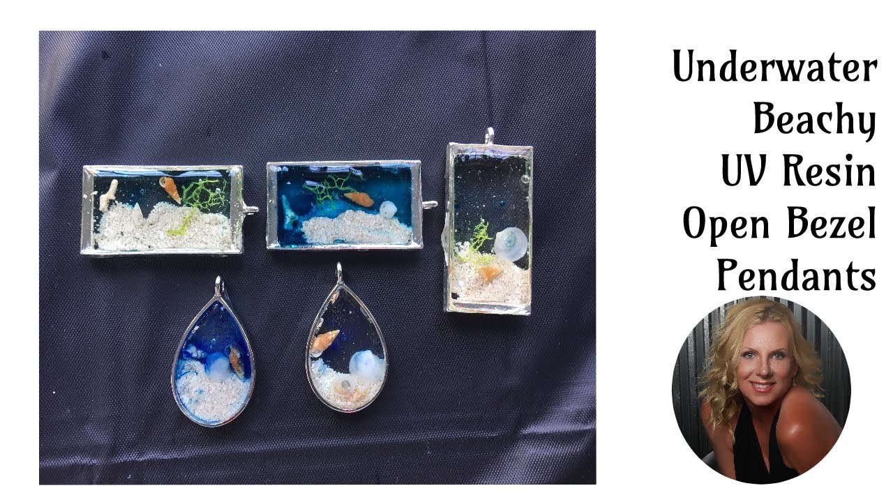 (18) Underwater UV Resin Pendants - Ocean Theme