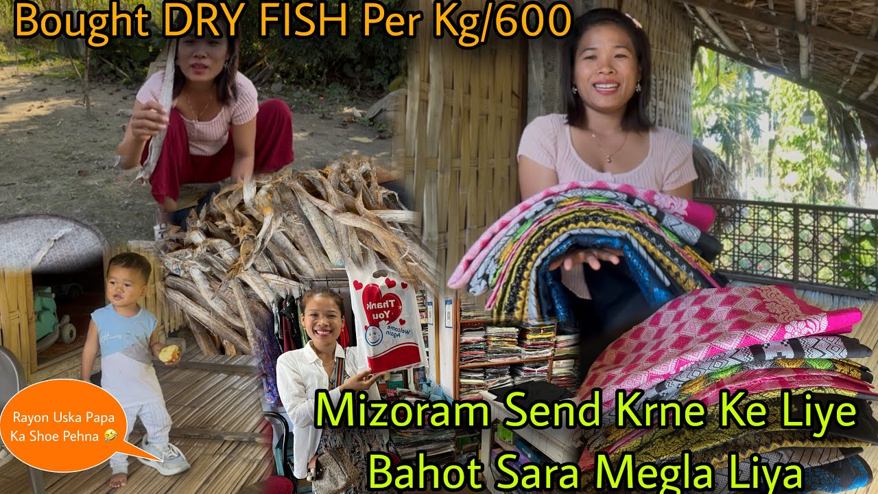 Mizoram Parents Logo Ke Liye Gifts🎁Bahot Sara Megla Liya😍||Bought DRY FISH Per Kg/600😲