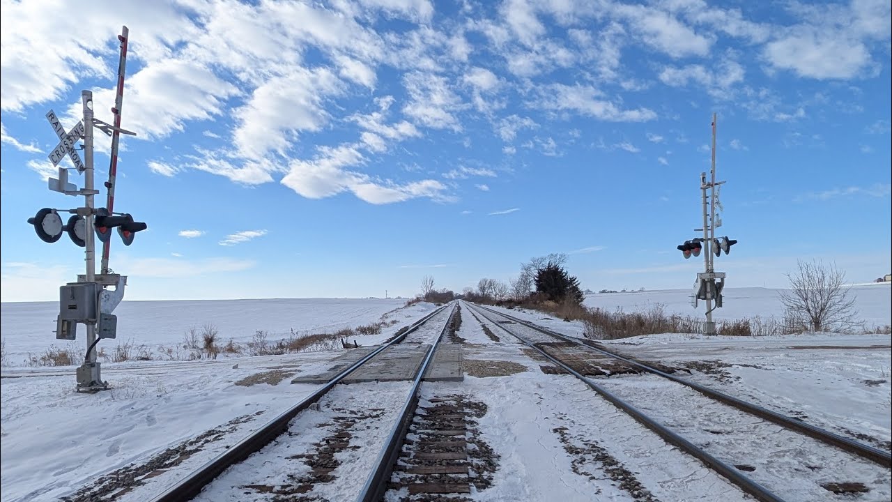 Massive Intermodal Train Emerges from Frozen Tundra