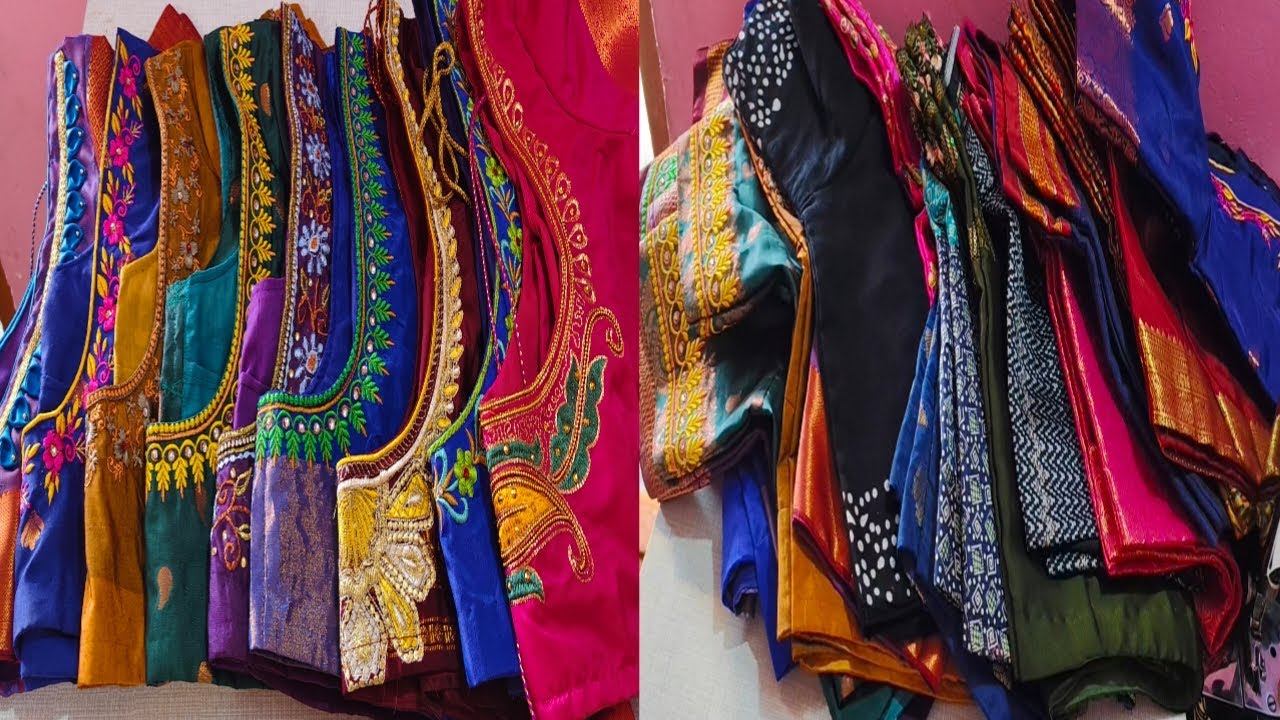 Embroidery and Ari Work blouse designs and blouse stitching