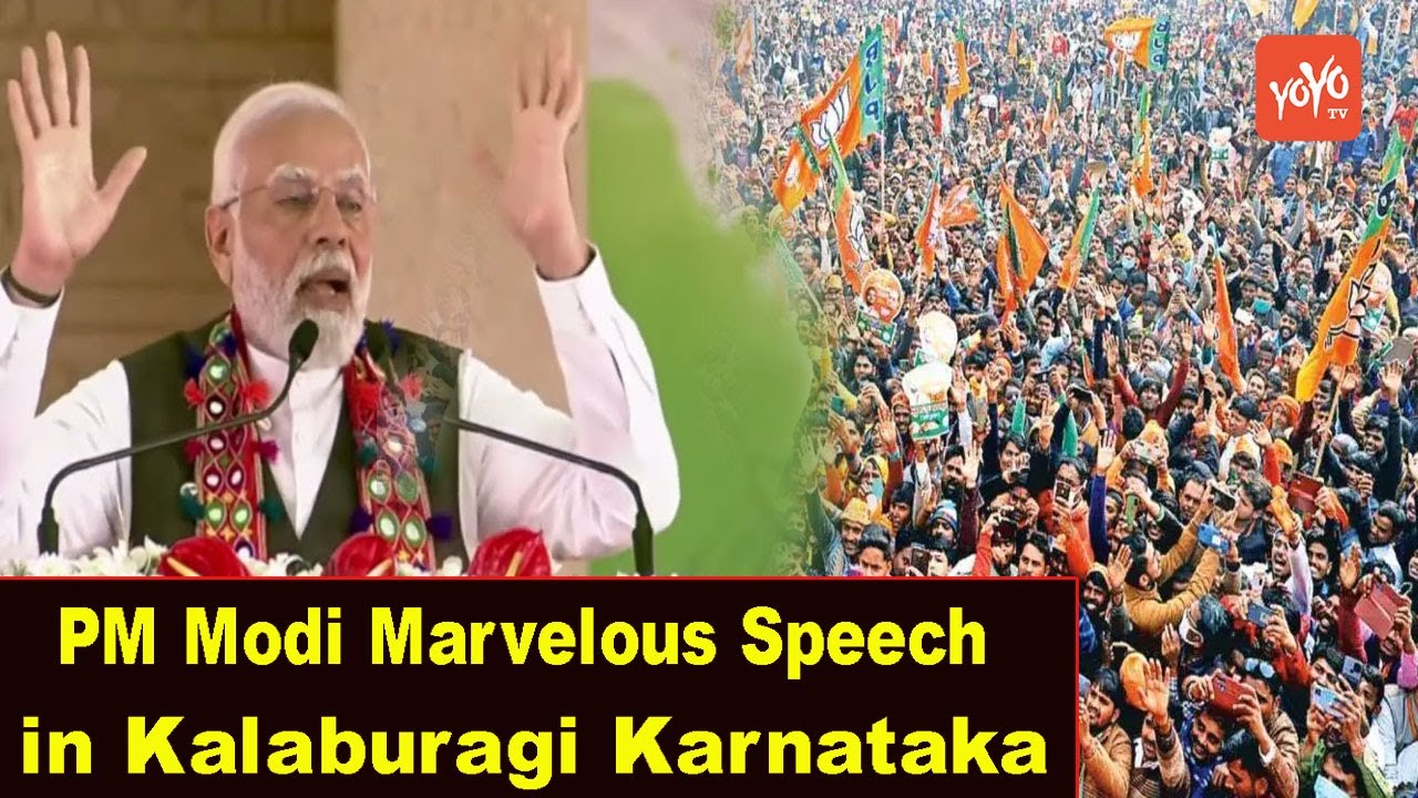 PM Modi Marvelous Speech in Kalaburagi Karnataka | BJP | YOYO TV Kannada
