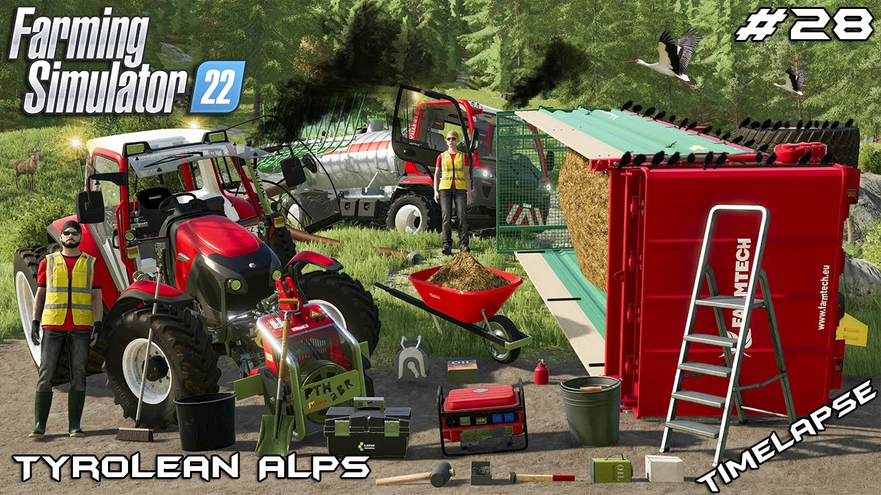 TWO ACCIDENTS ON THE FARM - TWO MACHINES FLIPPED | Tyrolean Alps | Farming Simulator 22 | Episode 28