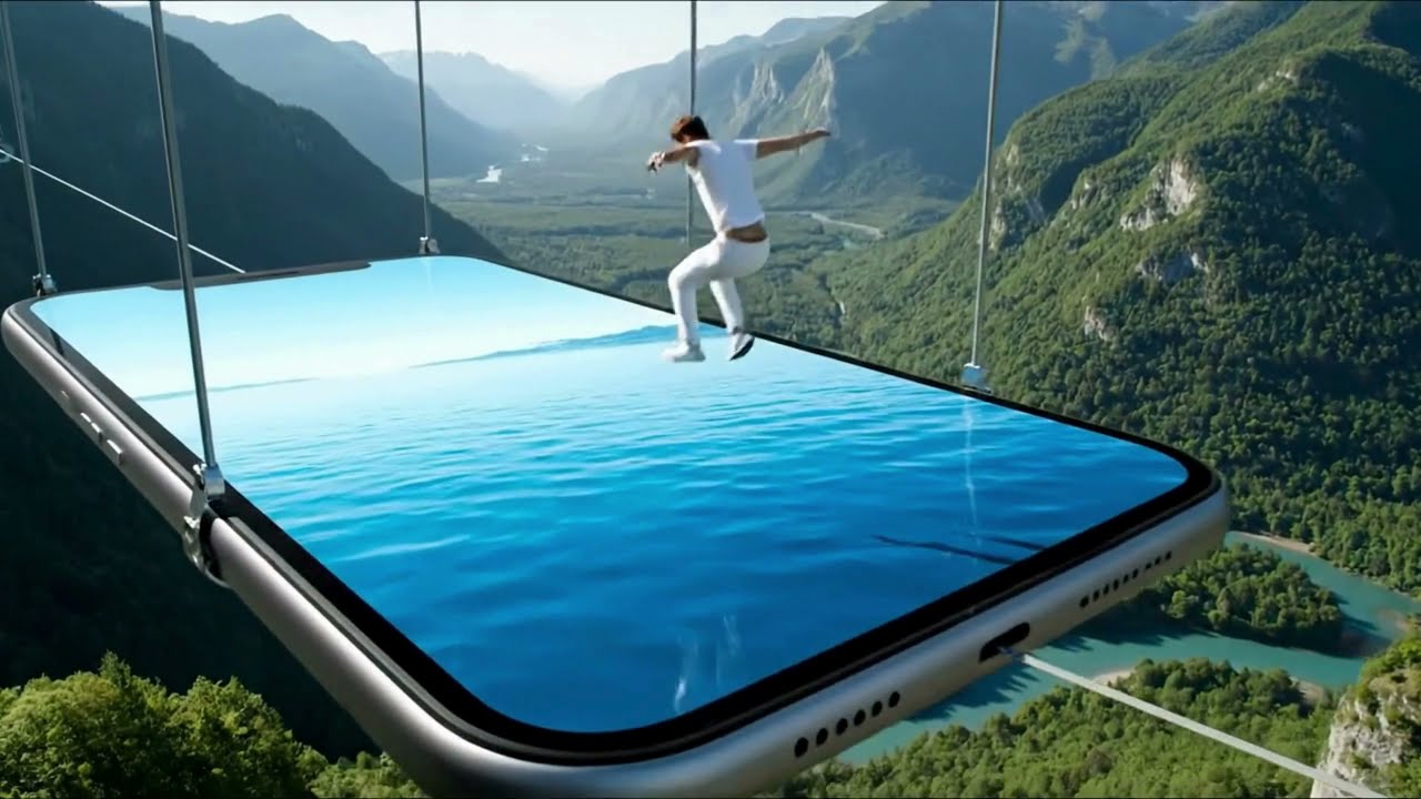 Oddly Satisfying | Choose Your Fantasy Pool High in the Sky! ☁️💦  |Surreal ASMR #asmr #aiasmr