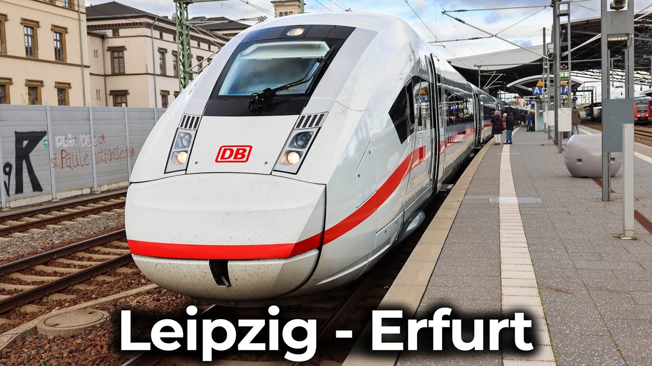 ICE 4 - Hochgeschwindigkeitszug | 4K Führerstandsmitfahrt: Schnellfahrstrecke Leipzig - Erfurt | VDE
