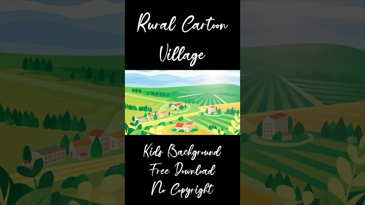 Rural Cartoon Village Animation - Free Cartoon Background Loop