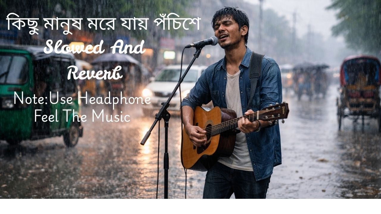 কিছু মানুষ মরে যায় পঁচিশে (Slowed & Reverb) | Deep Emotional Bengali Song 🌧️🖤 #music #heartouching